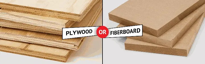 A comparison between plywood and fiberboard