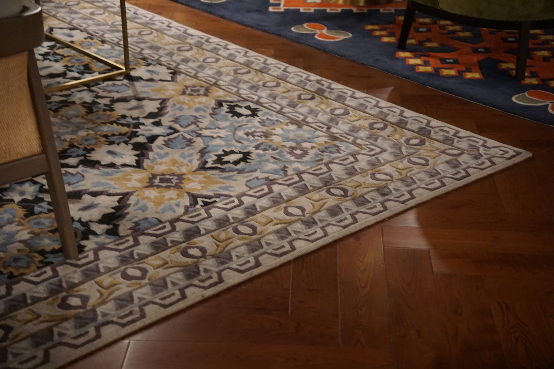 a rug on the floor