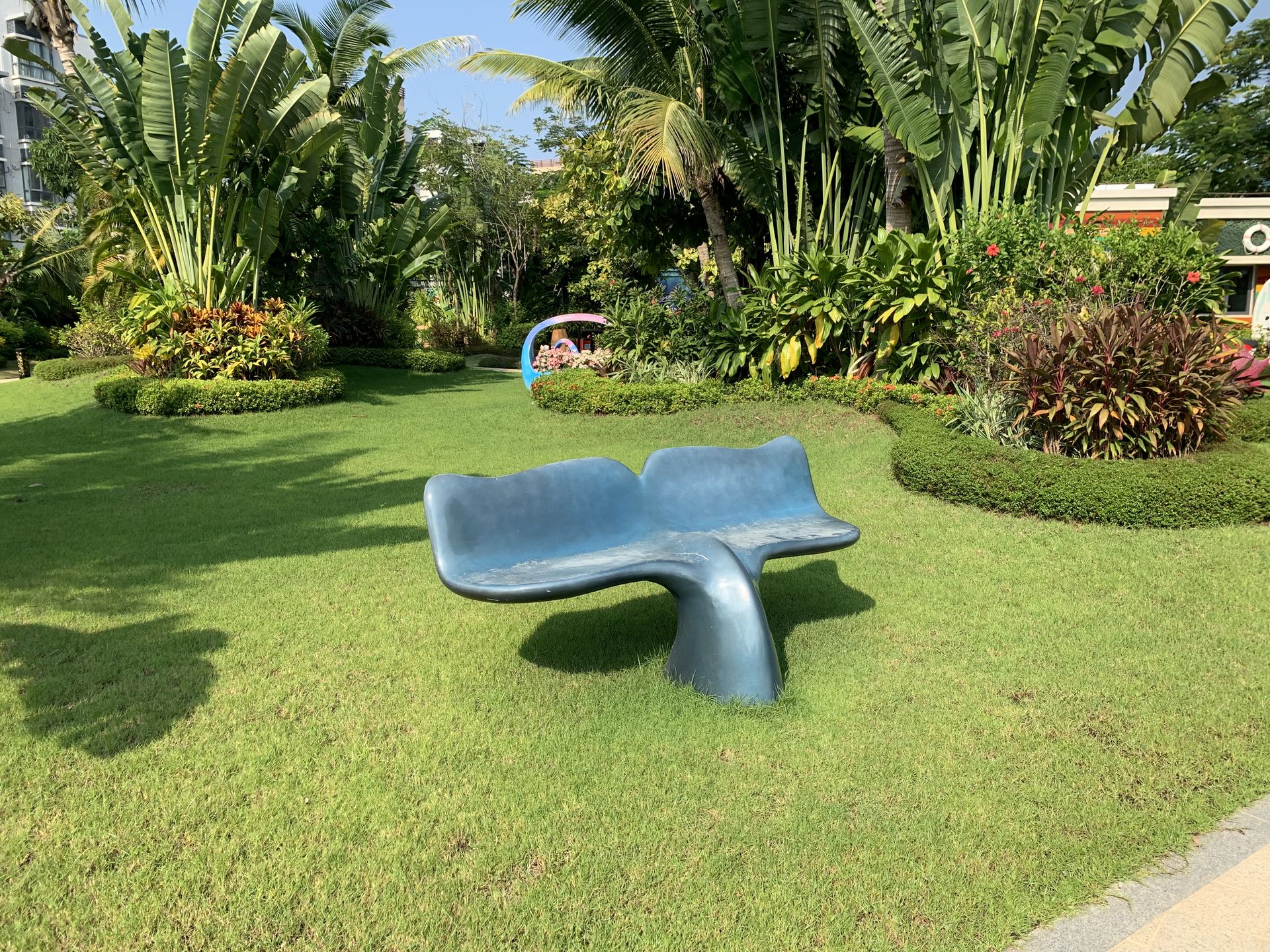 A bench in shape of a fish